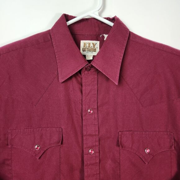 Southwestern Button Down Mens Sz L Brush Popper Pearl‎ Snap Western Cowboy Chore - Picture 2 of 12